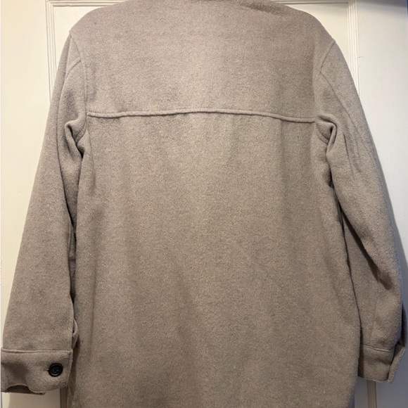 Thread & Supply Taupe Button-Front Shacket - Picture 3 of 4